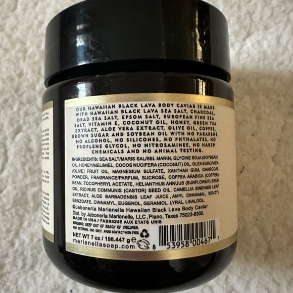 New | Marianella | Hawaiian Black Lava Body Caviar With Charcoal Body Scrub - Picture 3 of 4